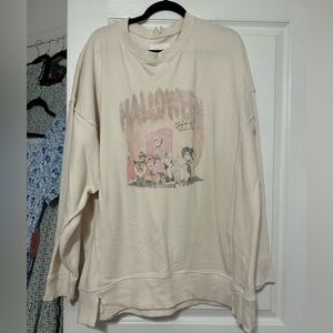 Aerie Warner Bros. Cream Looney Tunes Halloween Sweatshirt